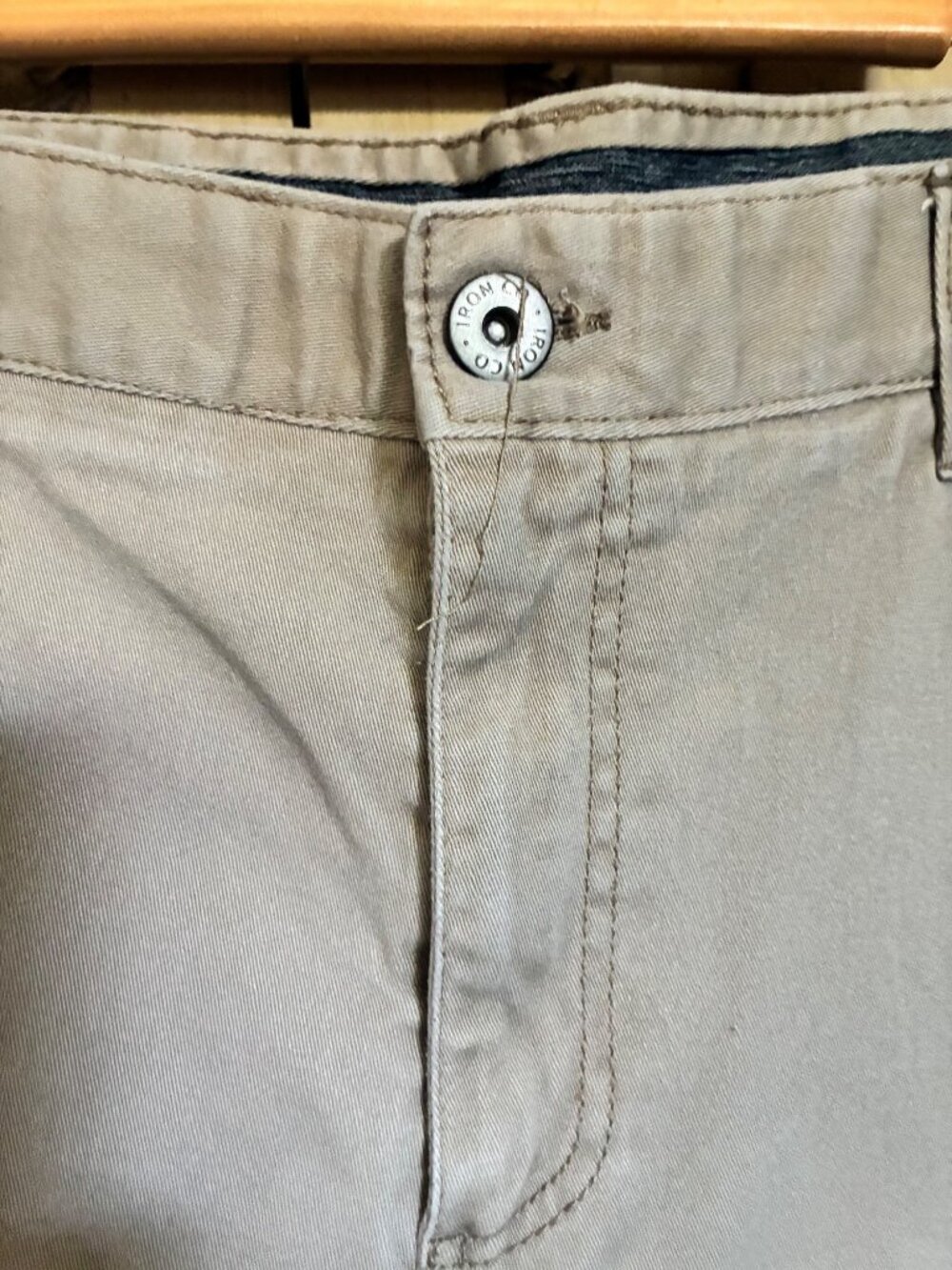 Iron Co Mens Burlap Brown Casual Pants Size 38x30 Cotton & Spandex Blend Comfort - Picture 7 of 16